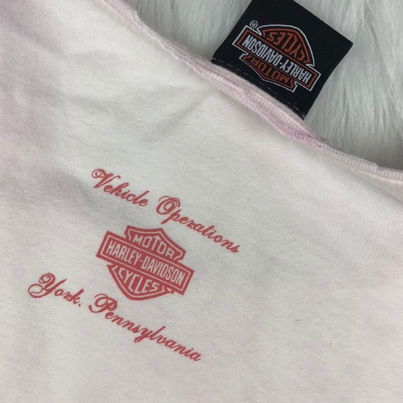 Harley Davidson medium destroyed pink tank top - Picture 6 of 7